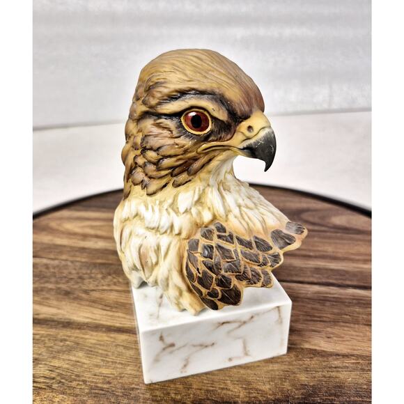 Red Shouldered Hawk Falcon Art Sculpture Bust Sally Miller Limited Edition RARE - Picture 1 of 5